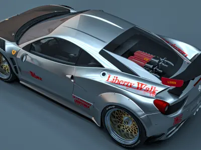 Ferrari 458 GT3 JDM style Low-poly 3D model