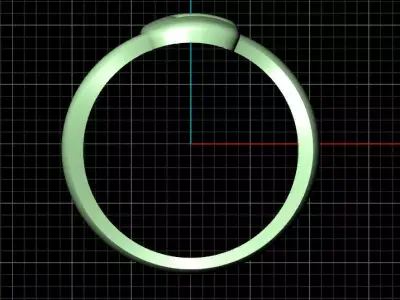 E alphabet bypass shell hallow ring 3D print model