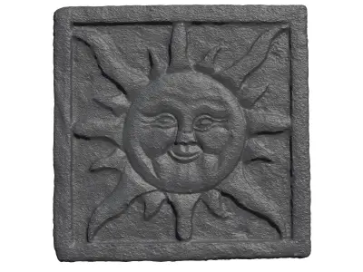 Ultra realistic Decorative plaster Scan Low-poly 3D model