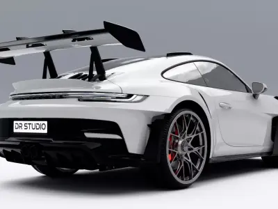Porsche GT3 RS Low-poly 3D model