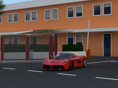 Ferrari Factory Maranello 3D Low-poly 3D model