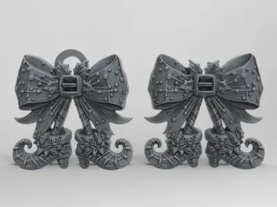 christmas shoe decor  3D print model