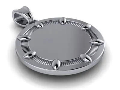 Engravable Pendant Necklace Jewelry Charm Bail 3D print model