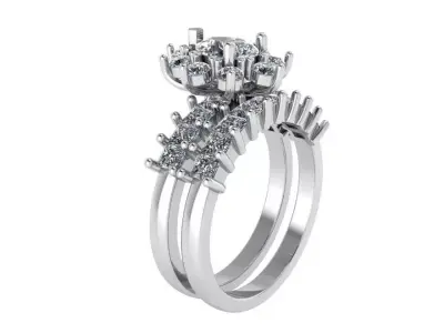 Pear Diamond Ring 4000 3D print model