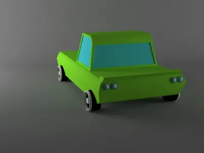 lowpoly racing car Low-poly 3D model