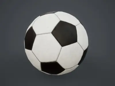 Football Soccer Ball PBR Game Ready Low-poly 3D model