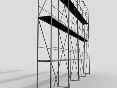 Scaffolding 02 Low-poly 3D model