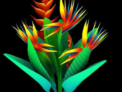 Flower Collections Pack  Low-poly 3D model