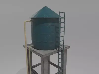Water Tank - Low Poly Low-poly 3D model