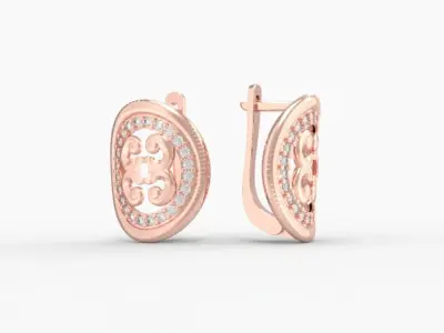 Earrings star 3D print model