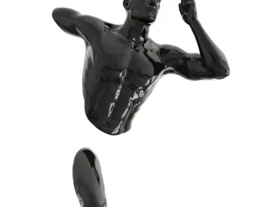 Handmade People Wall Decor on Resin 3D model