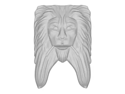 3d models of lion heads set of 7 models 3D print model