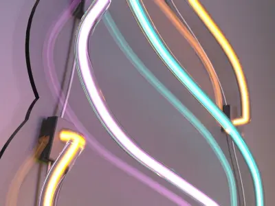 Ice Cream 3 - Neon Sign 3D model