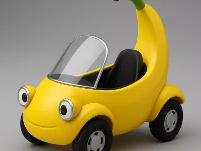 Banana Toy Car 3D print model