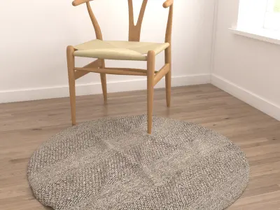 Round Rug Set 257 3D model