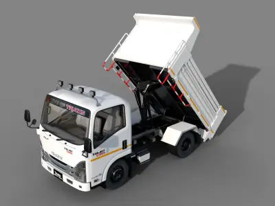 ISUZU NMR 130 all uv and texture 3D model