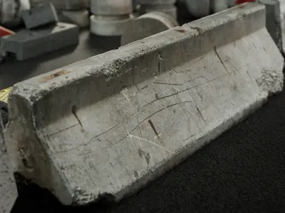 Scanned Traffic Props Vol 1 Low-poly 3D model