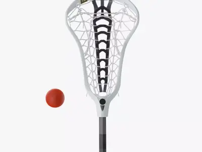 Lacrosse Stick Generic with Ball 3D model