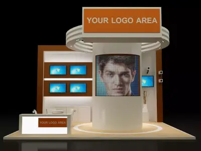 Booth Exhibition Stand a147 3D model
