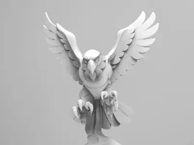 Elegant Eagle minimalist Sculpture Free 3D print model