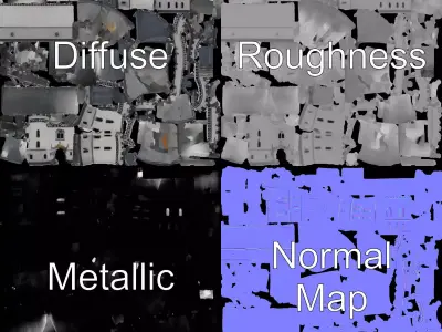 Medieval Castle Fortification model pack Low-poly 3D model