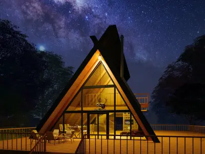 A FRAME HOUSE 3D model