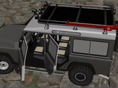 Land Rover Defender Low-poly 3D model