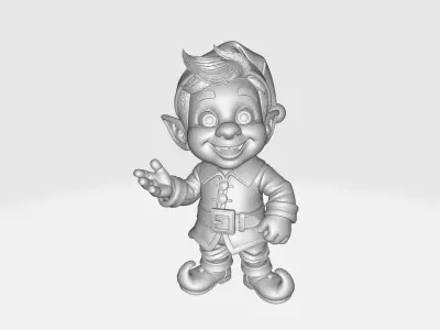 Adorable Christmas Elf Figurine Holiday Decoration  3D print model