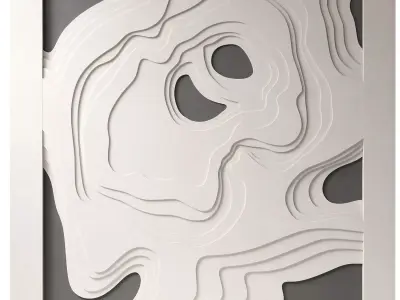 Decorativ panel wave 16 3D model