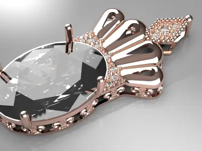 Crown pendant  3D print model