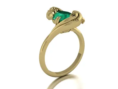Jewelry Ring Gold 3D print model 7