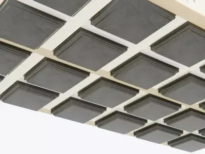 BIM-GC T15 Linear Carrier Suspended Ceiling From Architect 3D model