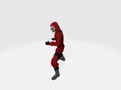 Game Criminal Character Low-poly 3D model