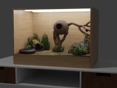 Terrarium for reptiles 3D model