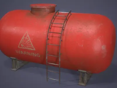 Fuel tank Low-poly 3D model