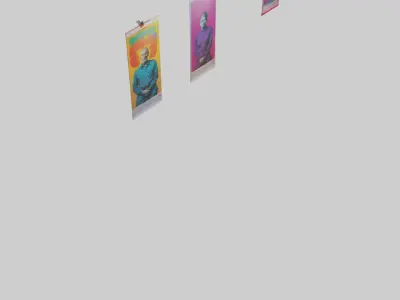 Colorful Wall Posters 3D model