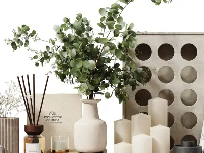 Decorative Set 245 Low-poly 3D model