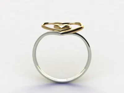 Heart ring 18 3D print model