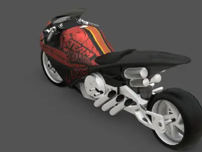 Canyon Carver  Concept Motorcycle 3D Model Low-poly 3D model