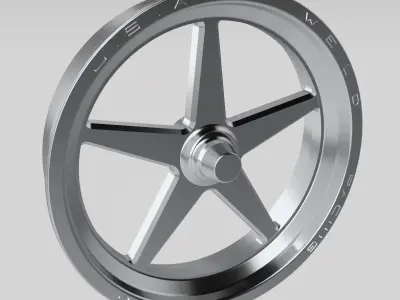 Drag Wheel COMBO Front Weld Aluma Star 17inch spindle 3D print model