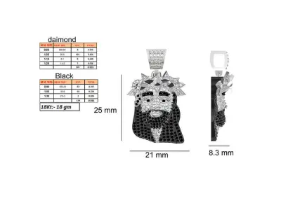 JCD and STL Jesus 3D Face CAD Model - Instant Digital Download 3D print model