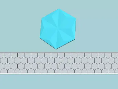 Hexagonal Wall Panel A23 Star - Interior Design Decoration 3D print model