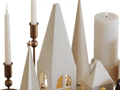 Decorative Set-07-Christmas Decor 3D model