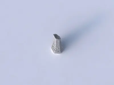 Vase top bent hexagon with dense organic lattice 2 3D print model