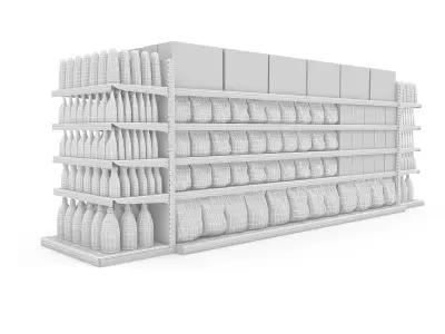 model cleaning product market stand 10 Low-poly 3D model