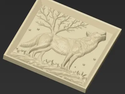 Howling Wolf A73 3D print model