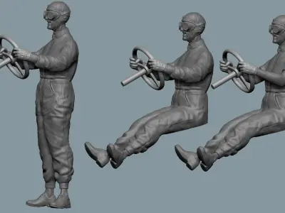 Tazio Nuvolari Driver 3D print model