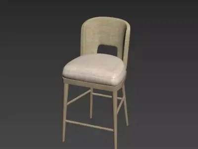 AMALFI COUNTER STOOL 3D model