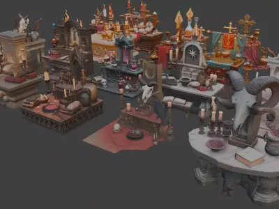 Altars Pack 1 3D model
