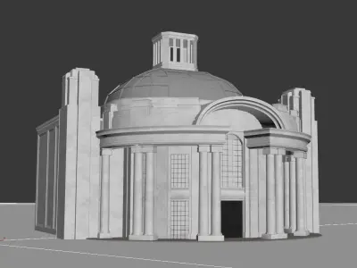  Large-scale pavilion 3D model